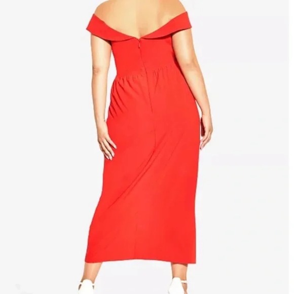 City Chic Ripple Love Off Shoulder formal party Maxi Dress plus size 24 3X new - Picture 2 of 16